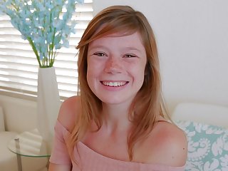 Orgazmy Cute Teen Redhead With Freckles Orgasms During Casting POV